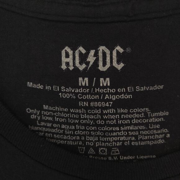 ACDC Highway To Hell Band Crew Neck Short Sleeve Graphic Shirt Mens Size M Black - Picture 3 of 9